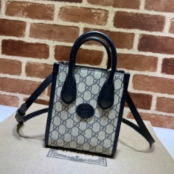 Gucci 原單671623藍色手提單肩包